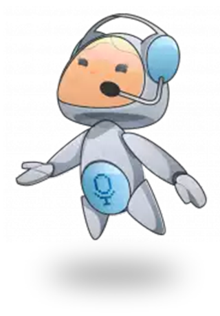 Image of a channel automation mascot doing voice IVR